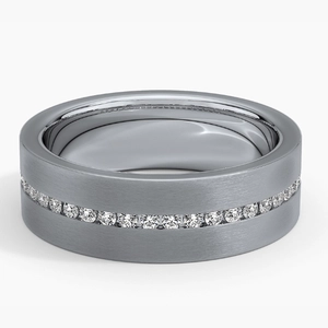 Paxton Diamond 7mm Wedding Ring in Tantalum