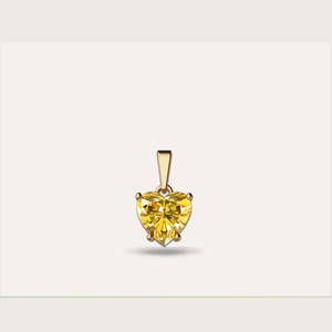 Solitaire Heart Cut Diamond Pendant