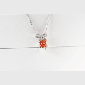 Red Radiant Diamond Necklace