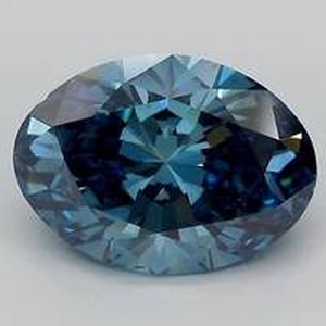 New 4.11 Ct. Fancy Deep Blue Oval Lab Created Diamond