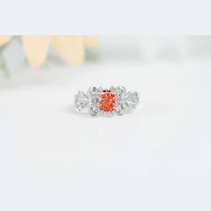 Pink Radiant Diamond Ring