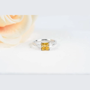 Yellow Princess Diamond Ring