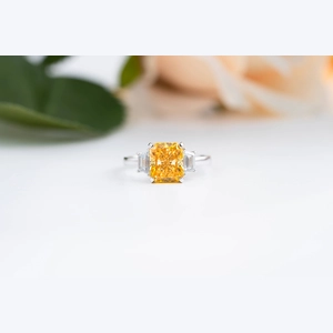Yellow Radiant Diamond Ring