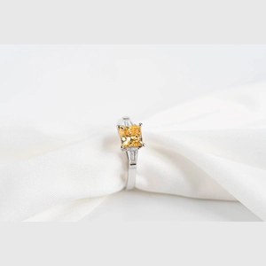Yellow Princess Diamond Ring