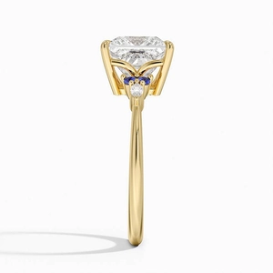 Nadia Sapphire and Lab Diamond Engagement Ring
