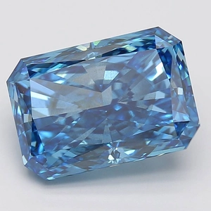 4.54 Ct. Fancy Vivid Blue Radiant Lab Created Diamond