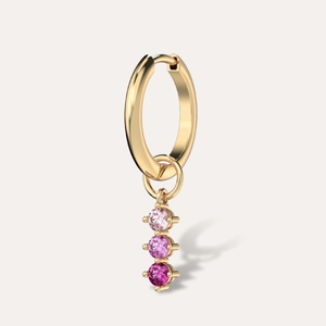 Gradient Mosaic Gemstone Hoop Charm