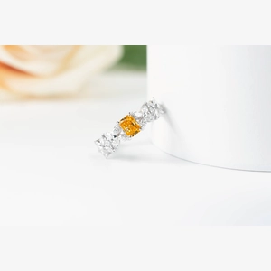 Yellow Radiant Diamond Ring