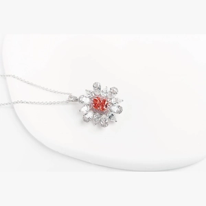 Red Radiant Diamond Ring/Necklace