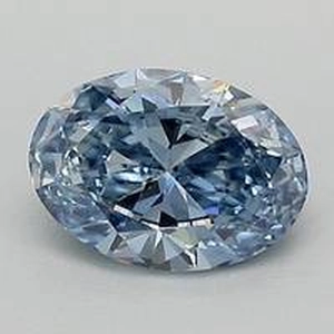 0.79 Ct. Fancy Vivid Blue Oval Lab Created Diamond