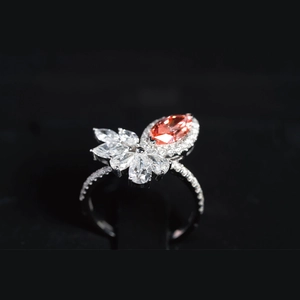 Red Marquise Diamond Ring