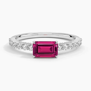 Beatrice Lab Grown Ruby and Diamond Ring