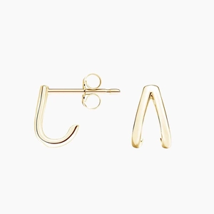 14K Yellow GoldZuri Huggie Earrings