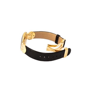 Watch Helena / Calf leather watch strap - black