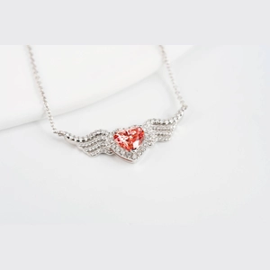 Red Heart Diamond Necklace