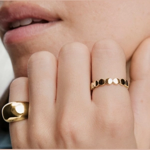 Bold Dot Ring  Gold Vermeil