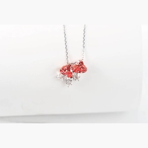 Pink Heart Diamond Necklace