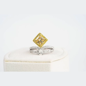 Yellow Princess Diamond Ring