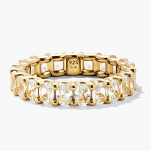 18k Gold Vermeil, Lab Grown White Sapphire