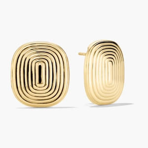 Stevie Ripple Studs 18k Gold Vermeil