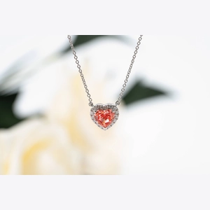 Red Heart Diamond Necklace