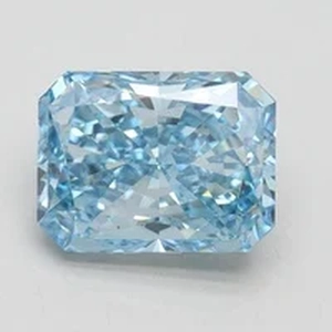 1.21 Ct. Fancy Intense Greenish Blue Princess Lab Created Diamond