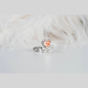 Pink Heart Diamond Ring