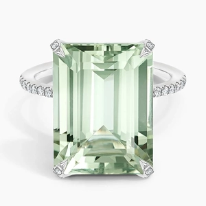 Festivity Prasiolite and Diamond Cocktail Ring