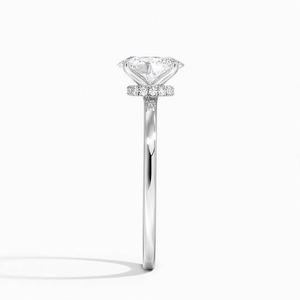 Secret Halo with 1ct Oval Certified Lab Diamond