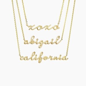14K Yellow GoldScript Name Necklace