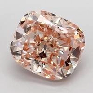 5.25 Ct. Fancy Pinkish Orange Cushion Lab Created Diamond
