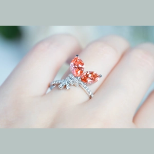 Red Marquise Diamond Ring