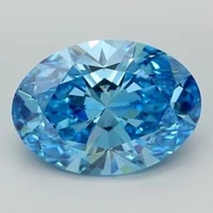 5.11 Ct. Fancy Vivid Blue Oval Lab Created Diamond