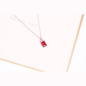 Red Emerald Diamond Necklace