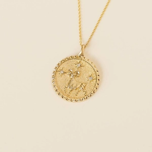 Aries Zodiac Diamond Pendant
