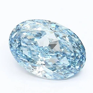 1.27 Ct. Fancy Vivid Blue Oval Lab Grown Diamond