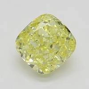 New 0.5 Ct. Fancy Intense Yellow Cushion Diamond $2,810