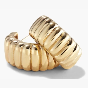 Charlotte Bold Hoops  5.0  $128 Material  18k Gold Vermeil