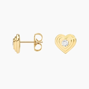 14K Yellow GoldSweetheart Lab Diamond Stud Earrings (1/6 ct. tw.)
