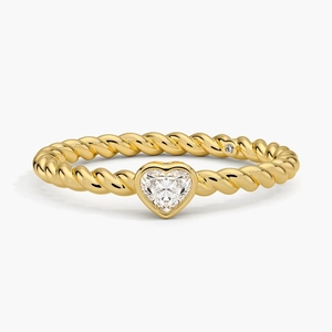 Ama Heart Shaped Lab Diamond Rope Ring