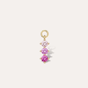Gradient Mosaic Gemstone Hoop Charm
