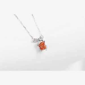 Red Radiant Diamond Necklace