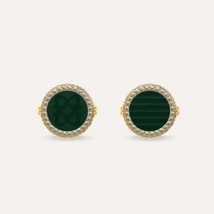 Classic Striped Diamond Cufflinks