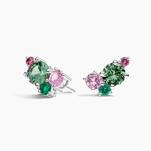 SilverHibiscus Bouquet Earrings