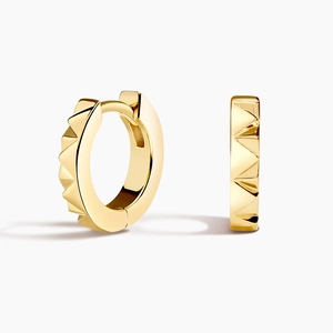14K Yellow GoldSol Huggie Hoop Earrings