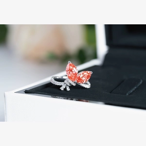 Red Marquise Diamond Ring