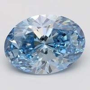 3.06 Ct. Fancy Vivid Blue Oval