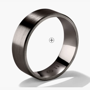6mm Smooth Band Black Titanium