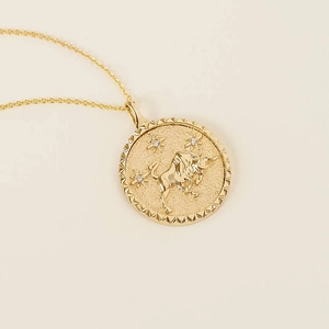 Taurus Zodiac Diamond Pendant