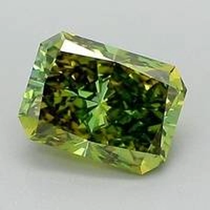 1.00 Ct. Fancy Vivid Green Radiant